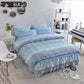 Bedding Set Queen Size Cotton Wedding Bed Dust Ruffle Bed Skirt Flower Plants King Doub