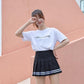 Summer Women Pleated Skirt College Style Anti-lightening Thin High Waist Sexy Mini A-line Skirt
