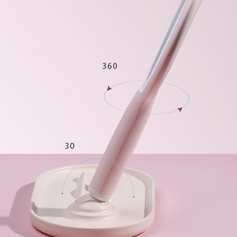 Cat Ears 3 Levels Ligthing LED Makeup Mirror Portable Travel Desktop Mirror Touch Screen USB Charging