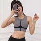 Front Zipper Shockproof Running Fitness Bra High-intensity Sports Underwear Vest Cross Beautiful Back Yoga Bra Push Up Bra Top Yoga Tank Tops
