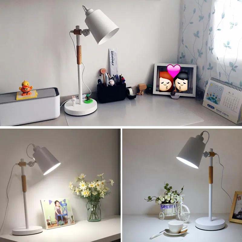 Desk Lamp Eye Protection Desk Student Night Reading Lamp Modern Minimalist Plug-in Bedroom Bedside Lamp