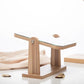 Ladies Rotatable Wooden Mirror Desktop Creative Portable Makeup Mirror HD Thin and Light Travel Out Household Essentials