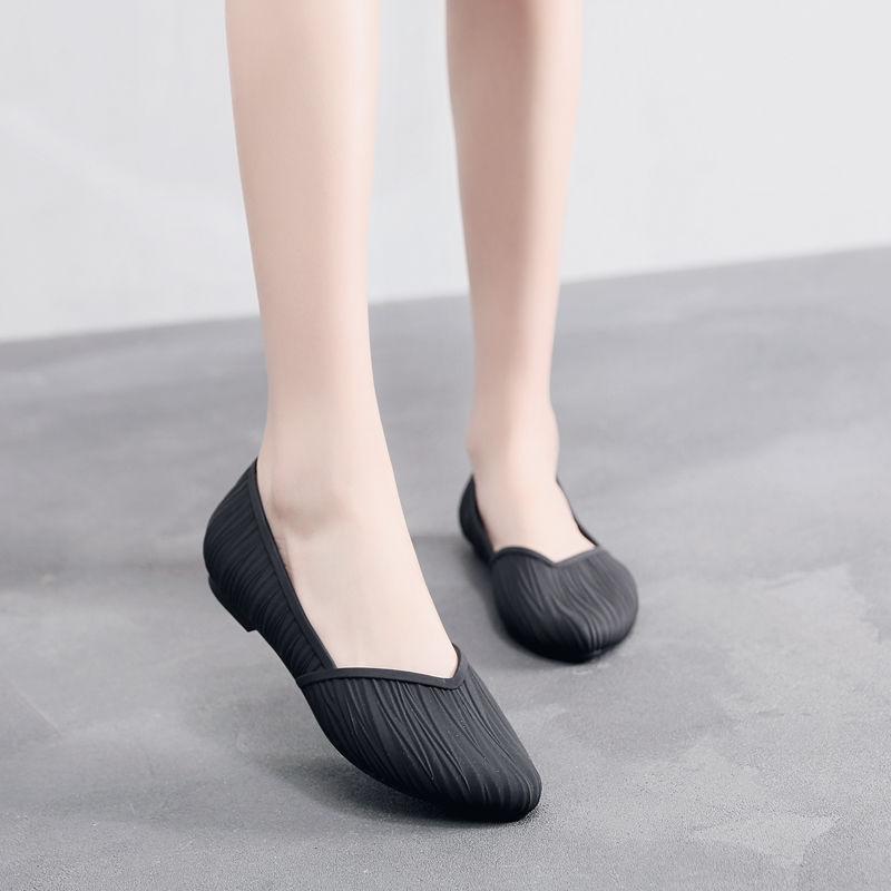 Low-top Waterproof Shoes Rain Boots Female Summer Work Rubber Shoes Fashion Shoes Non-slip Shallow Mouth Toe Sandals