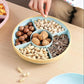 Creative Fashion Household Dried Fruit Plate Candy Pot Nordic Minimalist Style Coffee Table Fruit Box Separated Fruit Tray with Lid