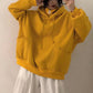 Women Fashion Autumn Winter Thickened Loose Hoodies High Collar Letter Embroidery Oversize Pullover
