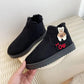 Frosted Cute Snow Cotton Boots Women Plus Velvet Thick Waterproof Winter All-match Warm Bread Cotton Shoes