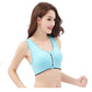 Front Buckle Zipper No Steel Ring Sports Bra Vest Style Large Size Sports Shockproof Gathering Running Underwear Women