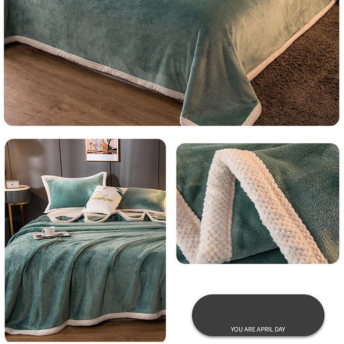 Soft Warm Coral Fleece Blanket Winter Bed Sheet Bedspread Sofa Plaid Cloth Thin Mechanical Washing Flannel Blanket Warm Nap Blanket