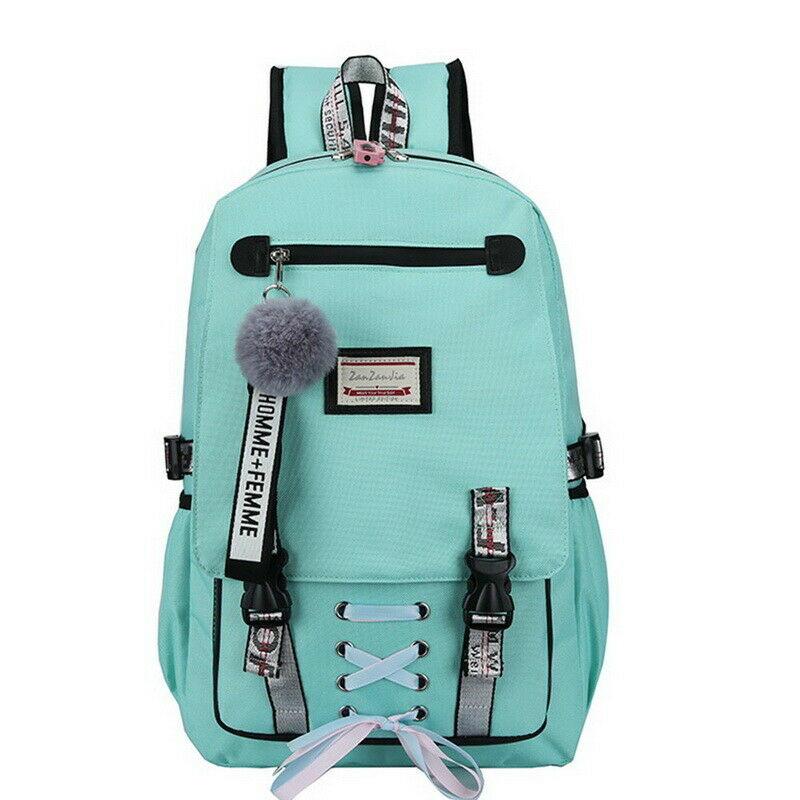 New Casual Backpack Middle School Student Bag Usb Charging Anti-theft Backpack