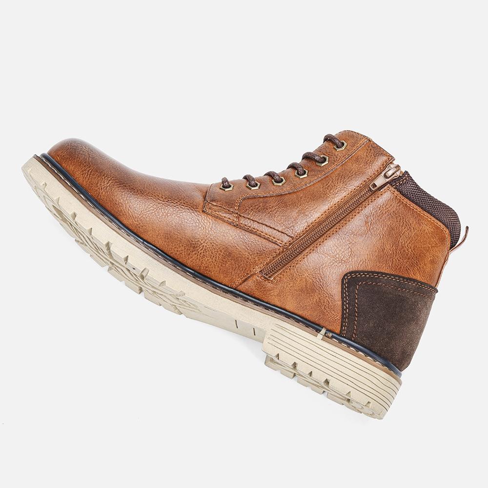 Retro Men's Winter Boots Keep Warm Men's Winter Shoes Are Handsome and Fashionable All-match