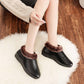 Winter Leather Women's Cotton Shoes Plus Fleece Warm Cotton Shoes Casual Non-slip Mother Shoes