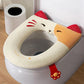 Four Seasons Universal Toilet Seat Cushion Household Bathroom Toilet Cover Cute Cat Waterproof Thickening Toilet Seat Covers