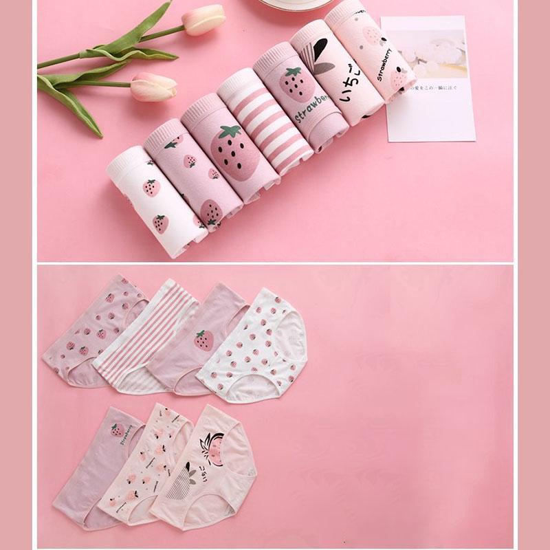 7-Pack Women's Plus Size Underwear Student Low-rise Pants Women's Cotton Underwear