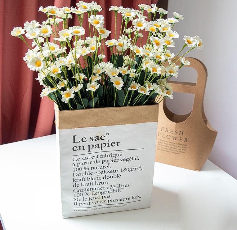 Artificial Flower Small Daisy Fake Flower Home Decoration Flower Silk Flower American Chamomile Dried Flower Countertop Display Bouquet Wildflower