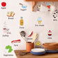 Home food wall stickers refrigerator table  decorative wall sticker warm cartoon wallpaper