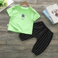 Baby Boy Summer Suit Casual Cotton Boy Pajamas Children Sportswear Suit Cute Boneless T-shirt Top Shorts Suit 1-8 Years Old