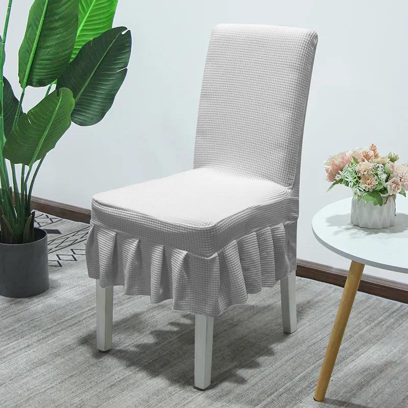 Household Thickened Dining Table and Chair Cover Universal Universal Dining Chair Cover Elastic Stool Cover Siamese Chair Cushion Cover