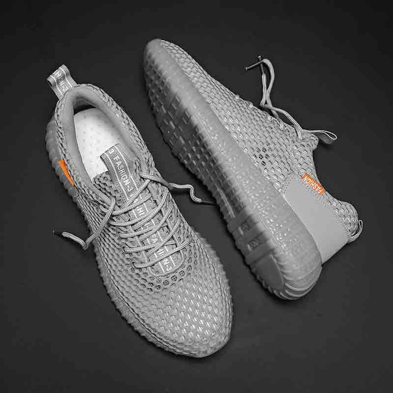 Plus Size 39-44 Fashion Summer Men Mesh Sneakers Low-top Wear-resistant Running Basketball Shoes Outdoor Non-slip Shockproof Shoes