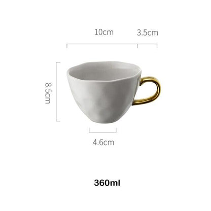Simple Colorful Glazed Ceramic Cups Large Nordic Kitchen Breakfast Cup Drinking Coffee Tea Milk Water Mug Gift for Couple Family
