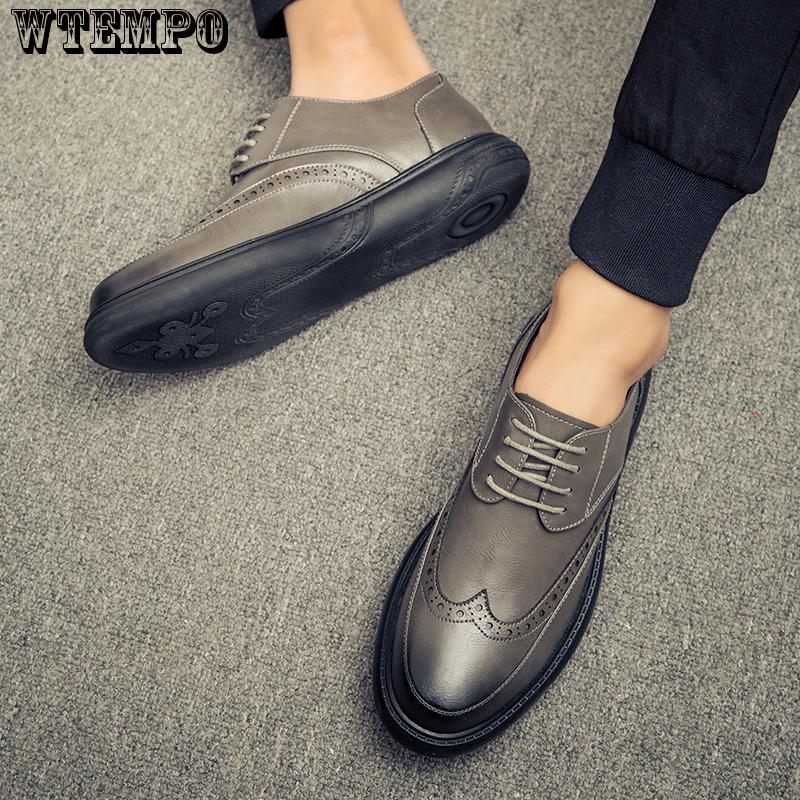 Brock Casual Men's Leather Shoes British Breathable Hair Stylist Wedding Shoes