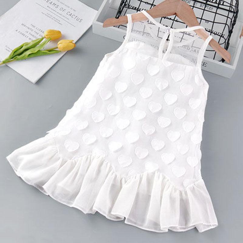 Baby Girl Dress Summer Children Sweet Mesh Skirt 2-5 Years Old Chiffon Sleeveless Princess Skirt Vest Skirt Baby A-line Skirt