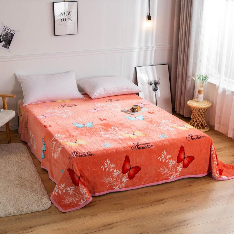 Winter Thickened Flannel Blankets Quilt Blankets Double-sided Fleece Sheets Single Coral Fleece Blankets Bed Sheets Travel Portable Warm Blankets