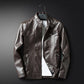 2019 Fashion Autumn Male Leather Jacket Plus Size 3XL Mens Stand Collar Coats Leather Biker Jackets
