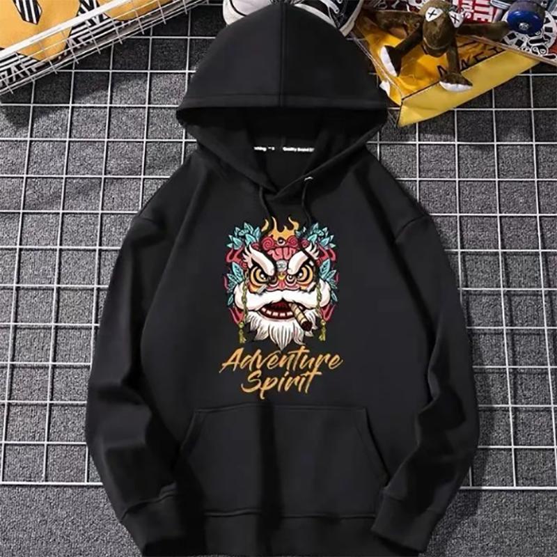 Sweater Men's Autumn Coming Year's Style Trend Wild Hooded Fashion Thin Men's Jacket Sweatshirts