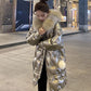 Bright Silver Down Jacket Winter Women's Long Hooded Coat Parka Thick Winter Jacket Women's Coat Oversize