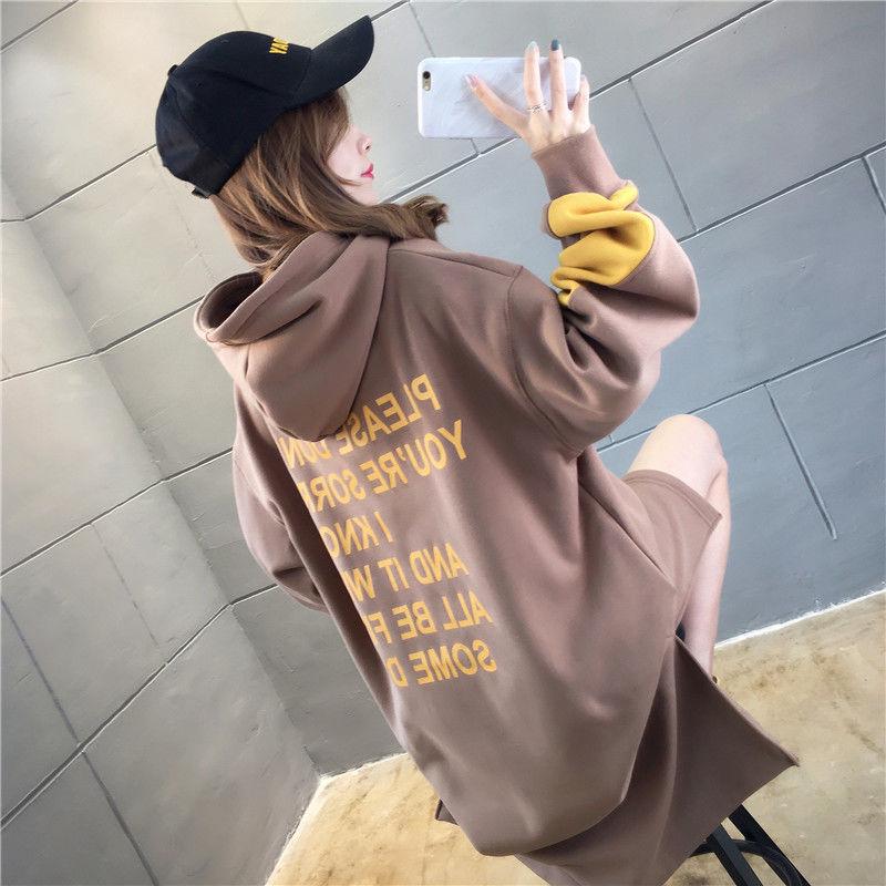 Mid-length Plus Size Maternity Sweater Thickened Long-sleeved Dress Women's Autumn and Winter Jacket