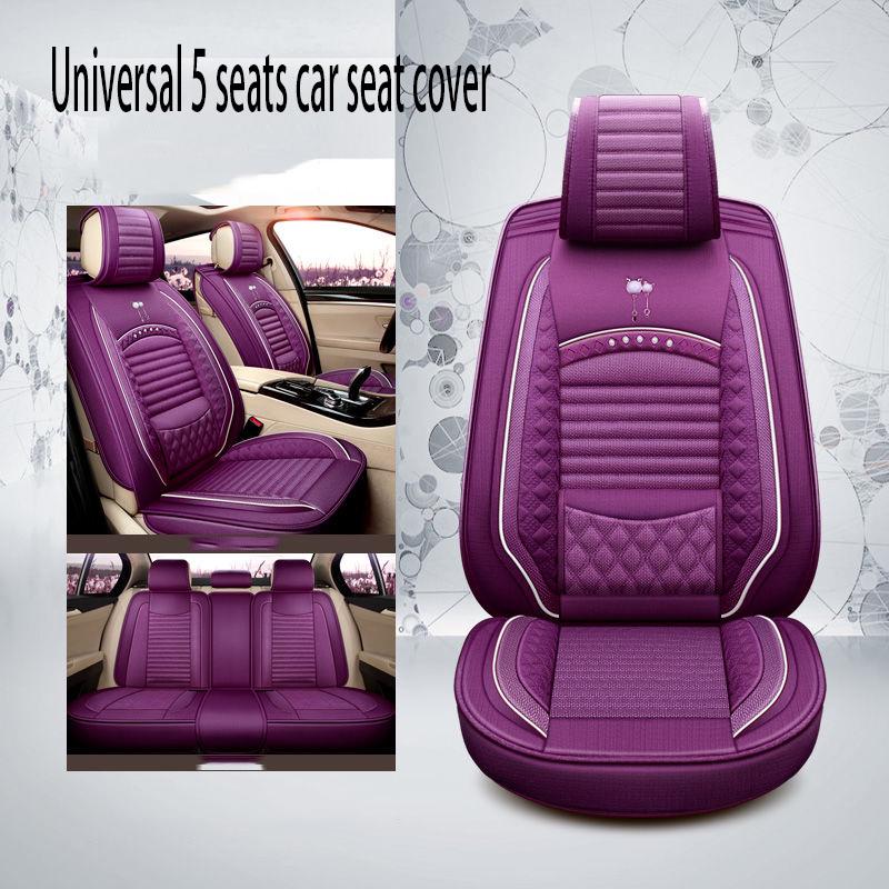 Car Seat Cover Universal 5 set Auto Seat Cushion Leather 5 seats Universal Car seat cover Waterproof