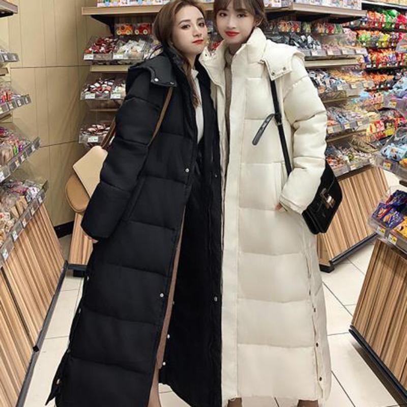 Down Padded Jacket Women's Long Section New Padded Jacket Ins Winter Loose Student Cotton Clothes Jacket