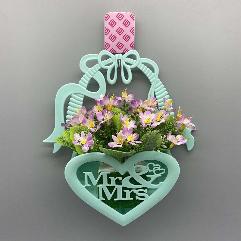 Flower Basket Simple Wall Hanging PieceWall Hanging Simulation Flower Set Silk Flower Artificial Flower Home Small Decorations Living Room Bedroom