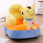 Children 4 Months-4 Years Old Cartoon Animal Seat High Elastic Sponge Bedroom Living Room Baby Room Thicker and Softer Plush Baby Sofa