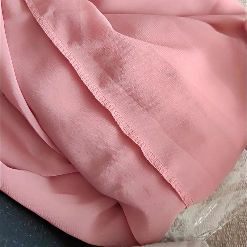 Women's Sun-Dress Summer Chiffon Cardigan Calf Length Solid Color Ruffle Thin and Light Tracksuit  Beach Sunscreen Air-conditioned Rooms