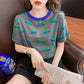 Sweet Round Neck Printed T-Shirt Women's Short Sleeve Summer Loose Top