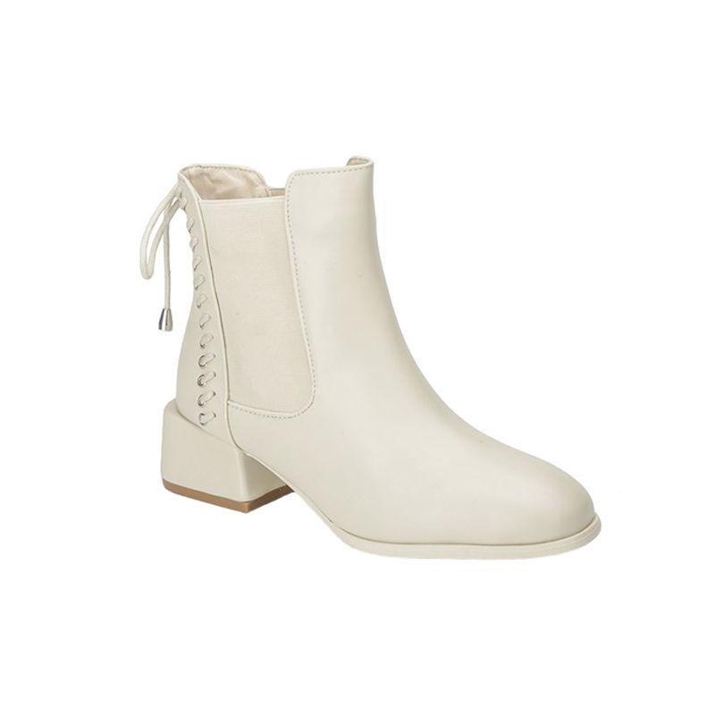 Women's Boots Mid-heel Thick-heeled High-heeled Shoes Spring Autumn All-match Single Boots Martin Boots Short Boots Women