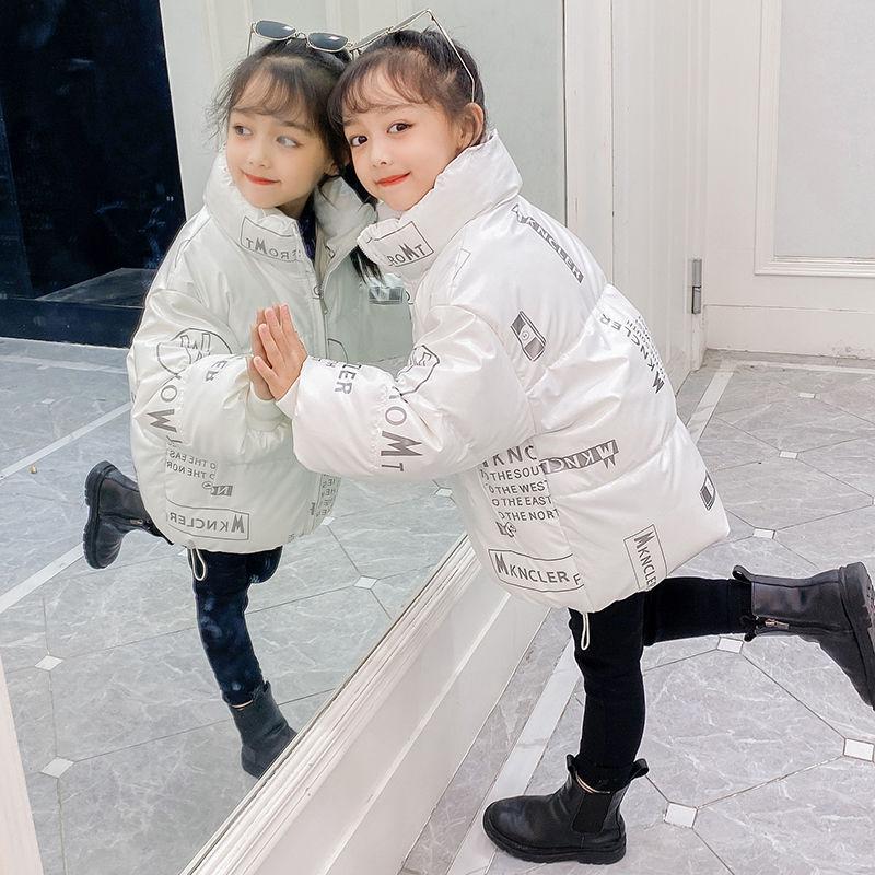 White Duck Down Girls Down Jacket Stand-up Collar Padded Warm Jacket Short Wash-free Windproof Winter Clothes