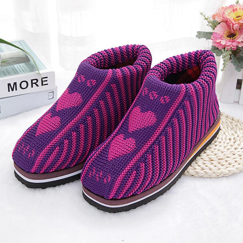 Wool Shoes Women's Pure Handmade Wool Woven Home Winter Rubber Sole Adult Finished Package Heel Thick Warm Shoes