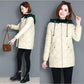 Winter Down Jacket Women's Korean Fashion Cotton Jacket Mid-length Hooded Thick Plus Size Down Jacket