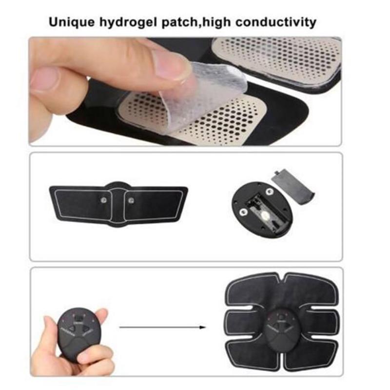 Smart ABS Stimulator Fitness ABS Electrode Stickers Pad Body Slimming Massager Unisex Abdominal