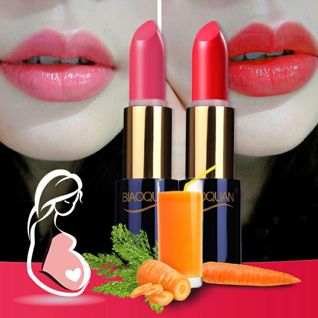 Moisturizing non-stick cup color changing lipstick pregnant women lipstick natural carotene lipstick