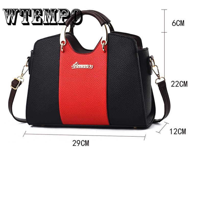 WTEMPO Brand Handbag Fashion Women Shoulder Bag Western Style Handbag