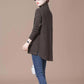 Autumn and Winter High Neck Casual Sweater All-match Knitted Long-sleeved Top Sweater Loose Solid Color Female Jacket