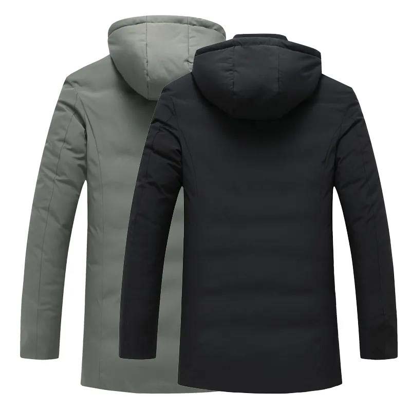 Men's Thickened Plus Size Autumn and Winter Cotton-padded Jacket Mid-length Jackets Quilted Jacket Down Cotton-padded Jacket Cold-proof Clothing