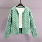 Women Short Cardigan Knitted Sweater Autumn Winter Long Sleeve V Neck Jumper Cardigans Casual Streetwear Fashion Pull Femme Coat