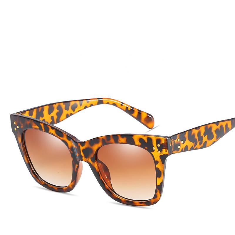 WTEMPO , Fashion Sunglasses Women Vintage Brand Design Square Luxury Sun glasses Big Frame Shades