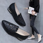 Women's Single Shoes Hollow Breathable Embroidered Four Seasons Ladies Shoes Thick Heel Soft Sole Work Shoes