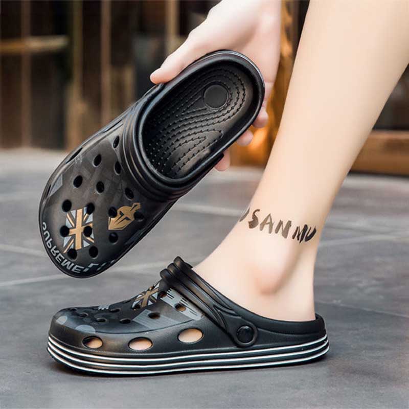 Slippers Men's Summer Outdoor Wear Hole Shoes Outdoor Beach Sandals Outdoor Sandals