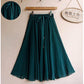Summer Women High Waist Pleated Chiffon Skirt Plus Size Lady Black Pink Blue Long Maxi Skirt